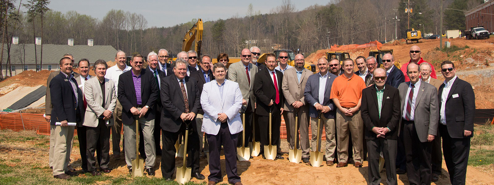 trustees stand together at swc groundbreaking ceremony