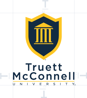 TMU logo with padding guidelines