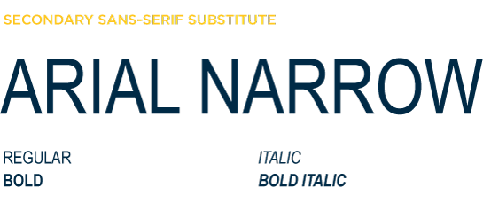 Examples of Arial Narrow Font