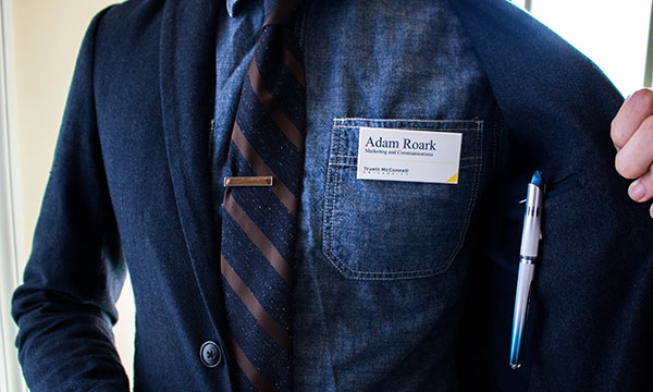 TMU name badge