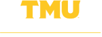 Vertical word mark and monogram lockup in gold and white