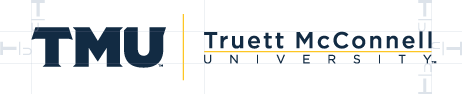 Horizontal word mark monogram lockup with padding that equals the height of wordmark