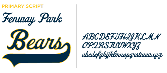 Fenway Park font examples