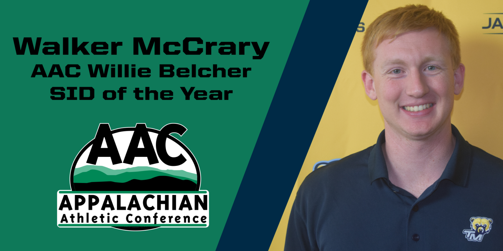 Walker McCrary AAC Willie Belcher SID of the year