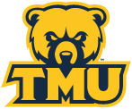 TMU monogram - bear head lockup in two colors TM Navy and TM Gold