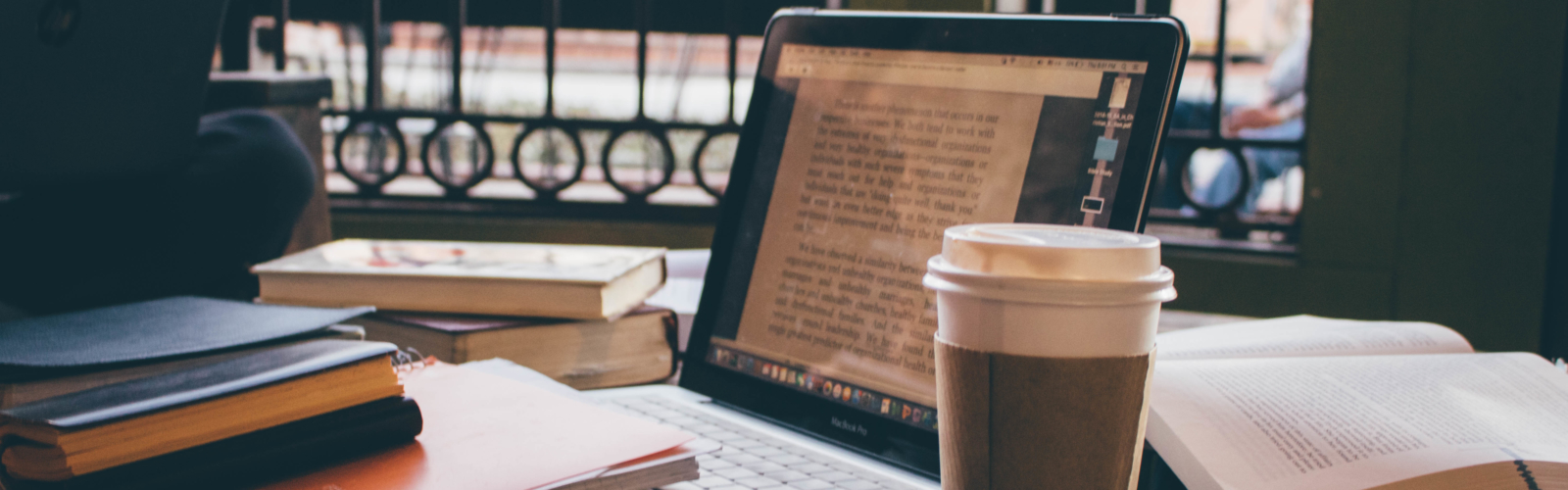 Computer and coffee
