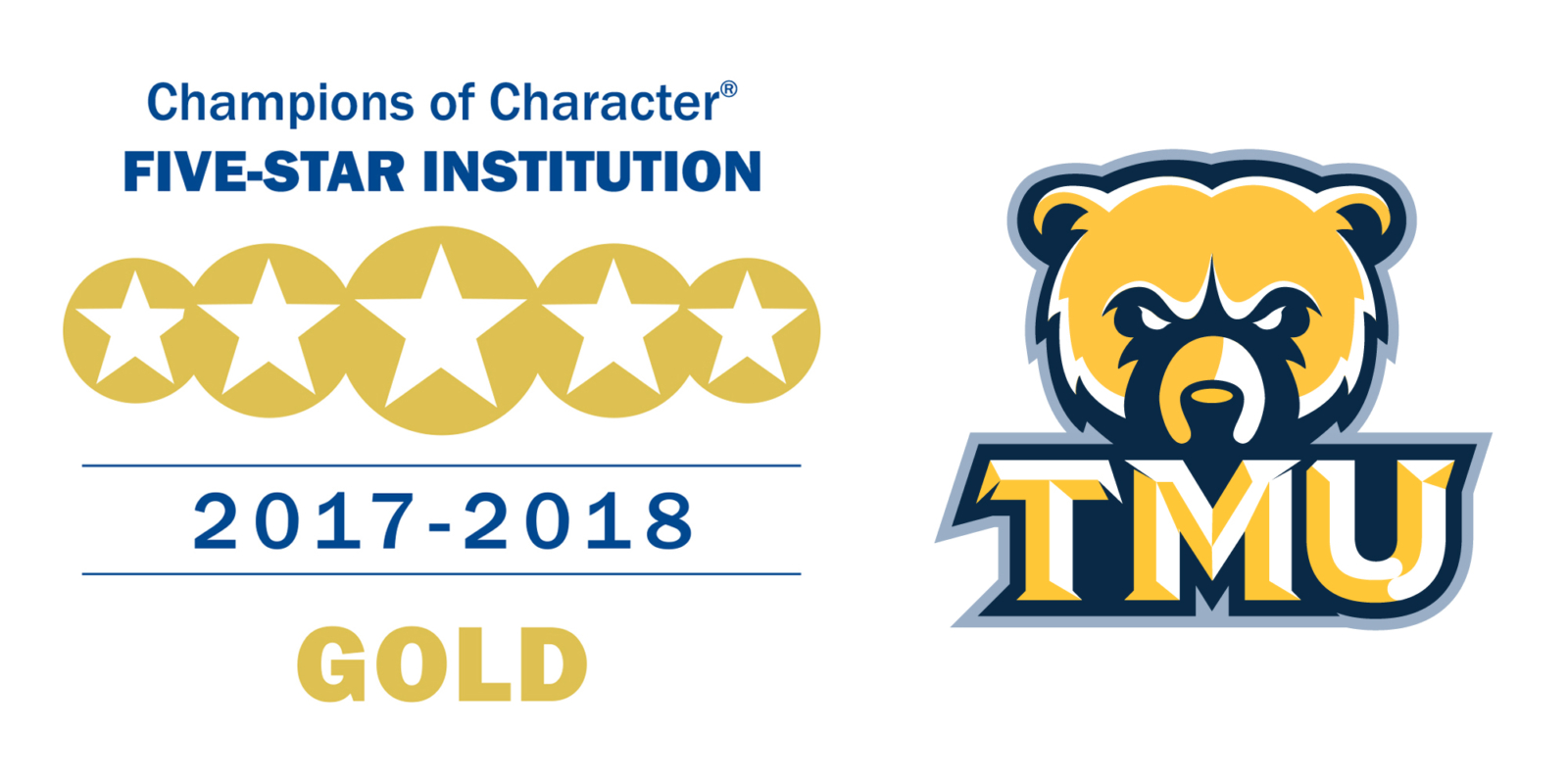 Champions of Character Five-Star Institution 2017-2018 Gold